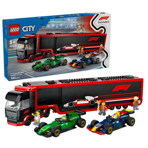 Picture of LEGO City 60445 F1 Truck with RB20 & AMR24 F1 Cars